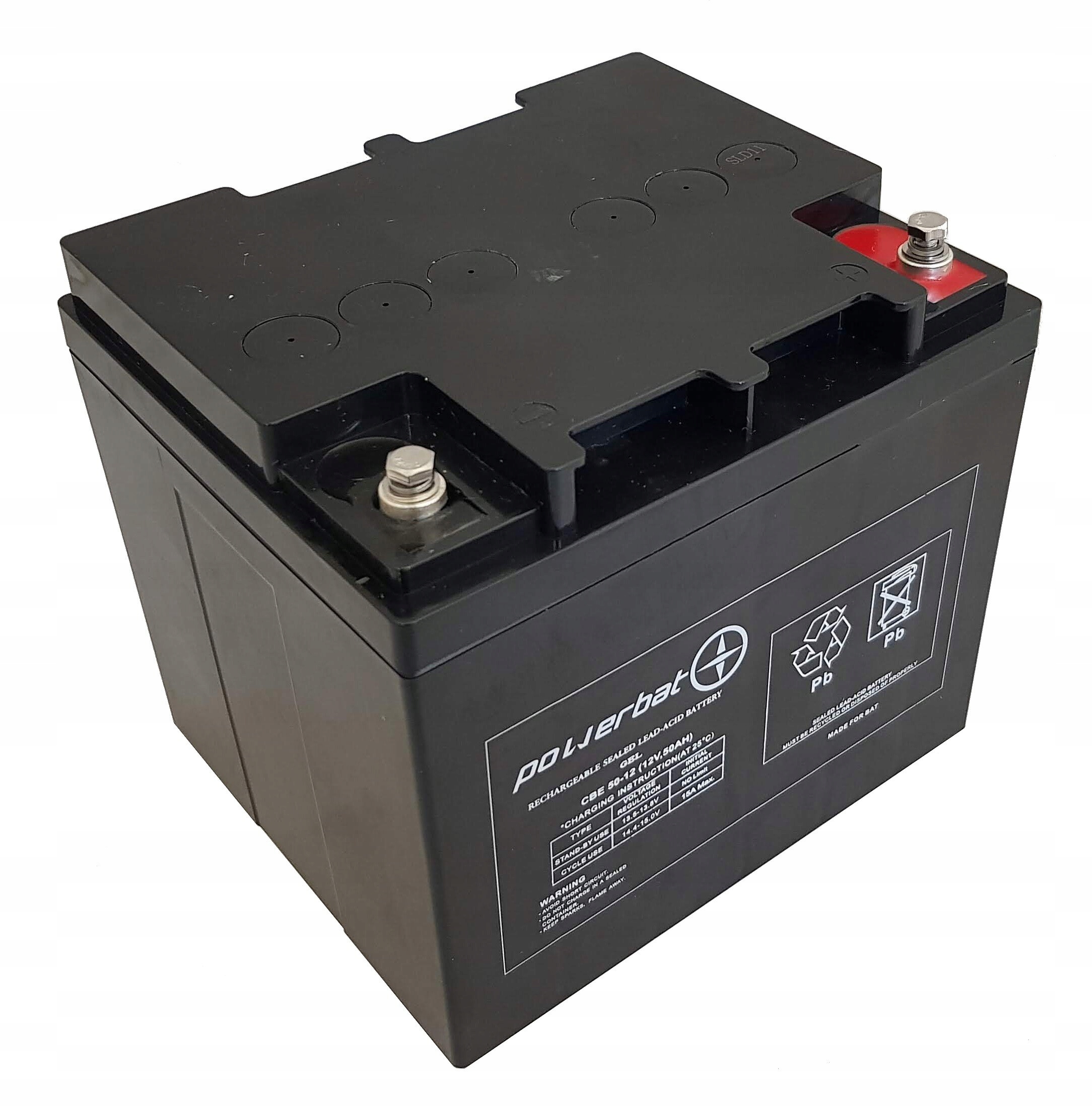 Akumulator Powerbat GEL12V 50Ah CBE 50-12 - obrazek 2