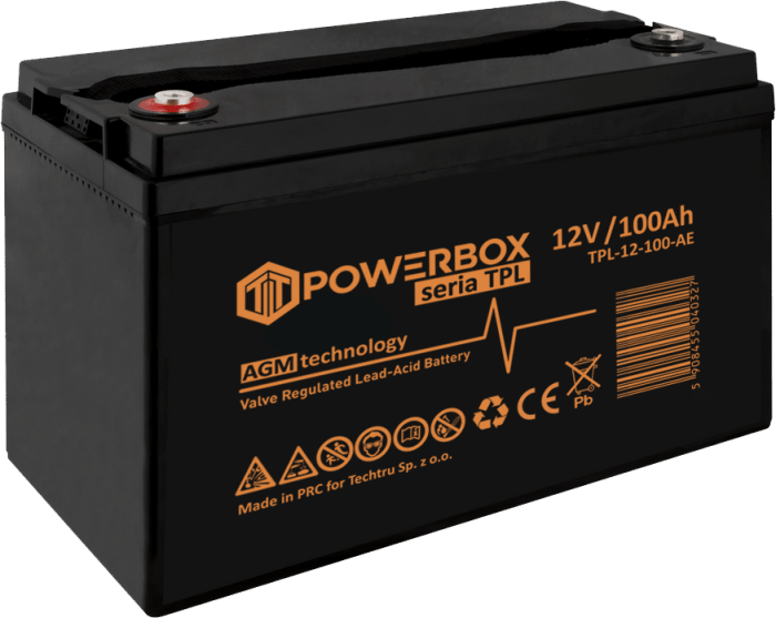 Akumulator Powerbox TPL 12-100 12V 100Ah AGM